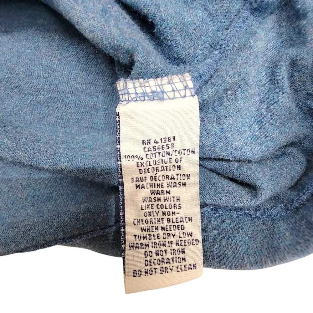 Polo Ralph Lauren Mens Large Blue Heather Long Sleeve Crewneck T-Shirt Pony